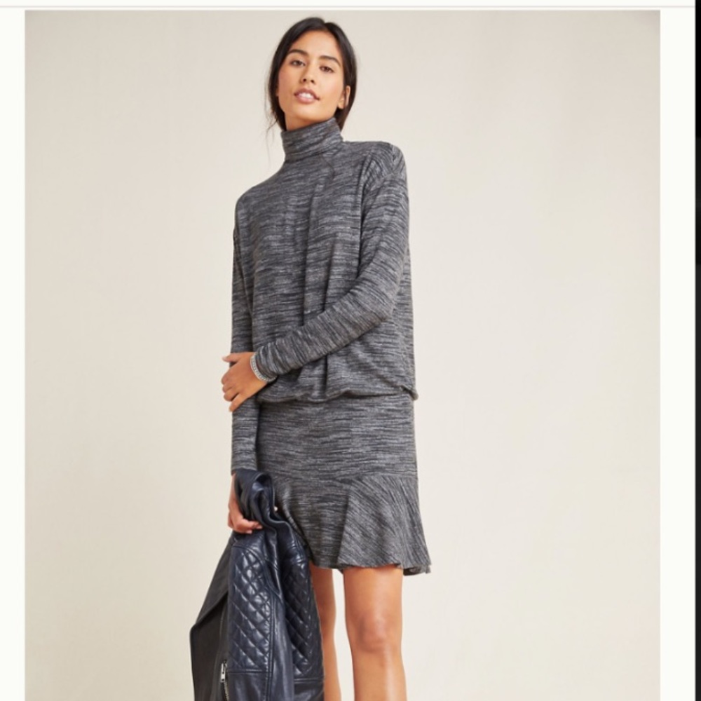 NWT Anthropologie mock neck sweater dress size LP